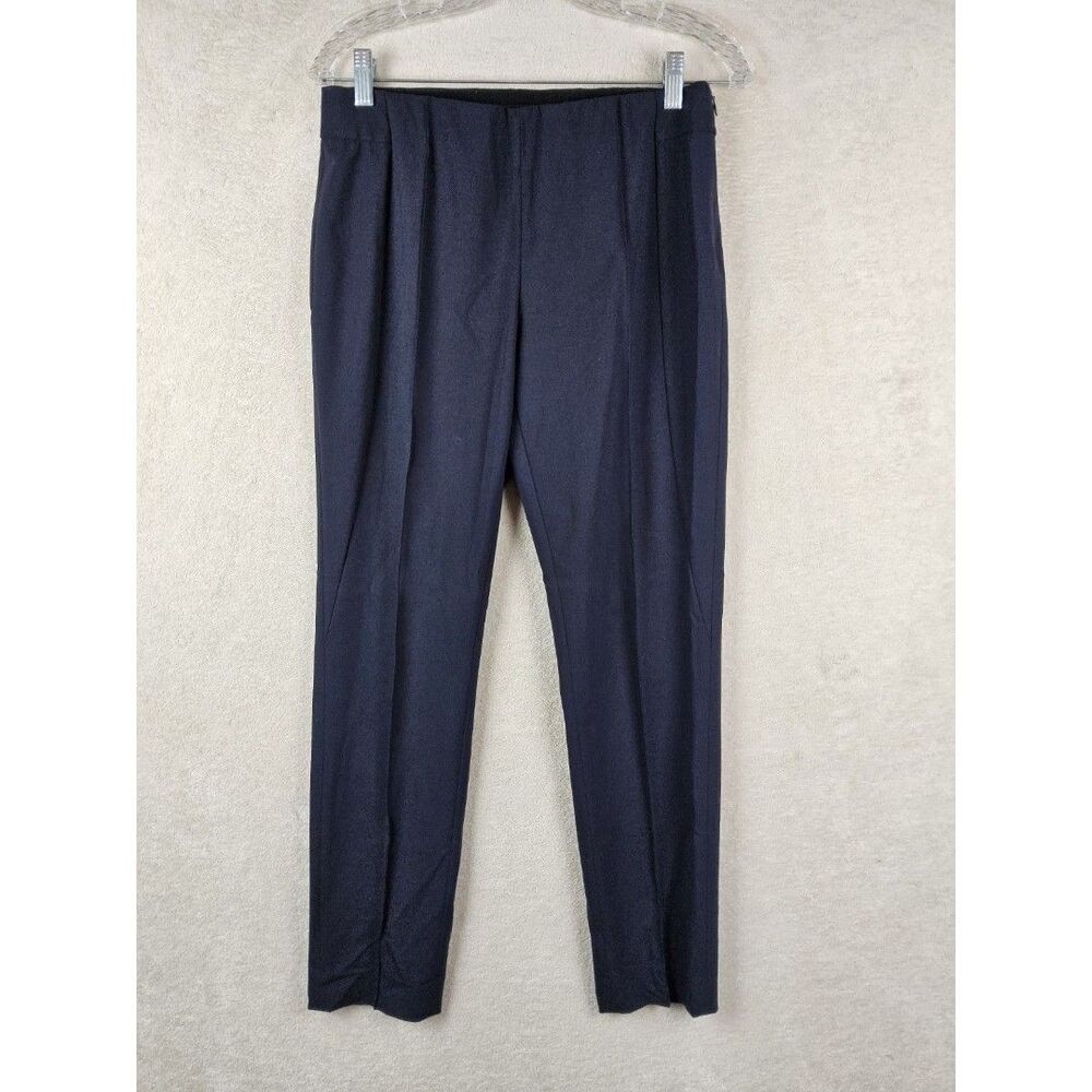 Lafayette 148 Women's Gramercy Pleated Side Zip Wool Dress Pants Size 4